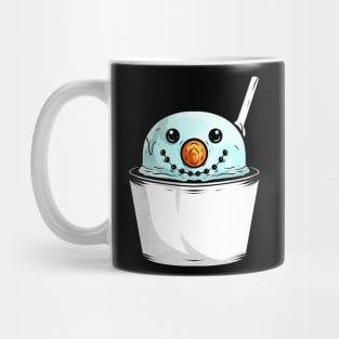 Snowman In A Cup Of Ice Cream For Christmas Mug